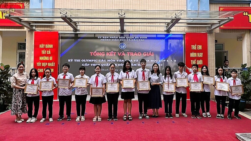 Học sinh trường THCS Thành Công đạt 104 giải tại kỳ thi Olympic các môn văn hóa và khoa học quận Ba Đình