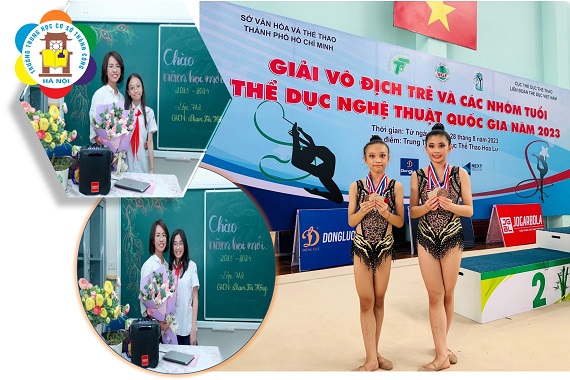 Hai học sinh trường THCS Thành Công đạt thành tích xuất sắc trong “Giải vô địch trẻ và các nhóm tuổi thể dục nghệ thuật quốc gia năm 2023”